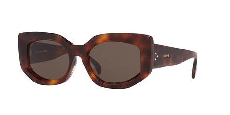 Celine Bold 3 Dots Cl40277F 54 Brown & Tortoise Sunglasses.